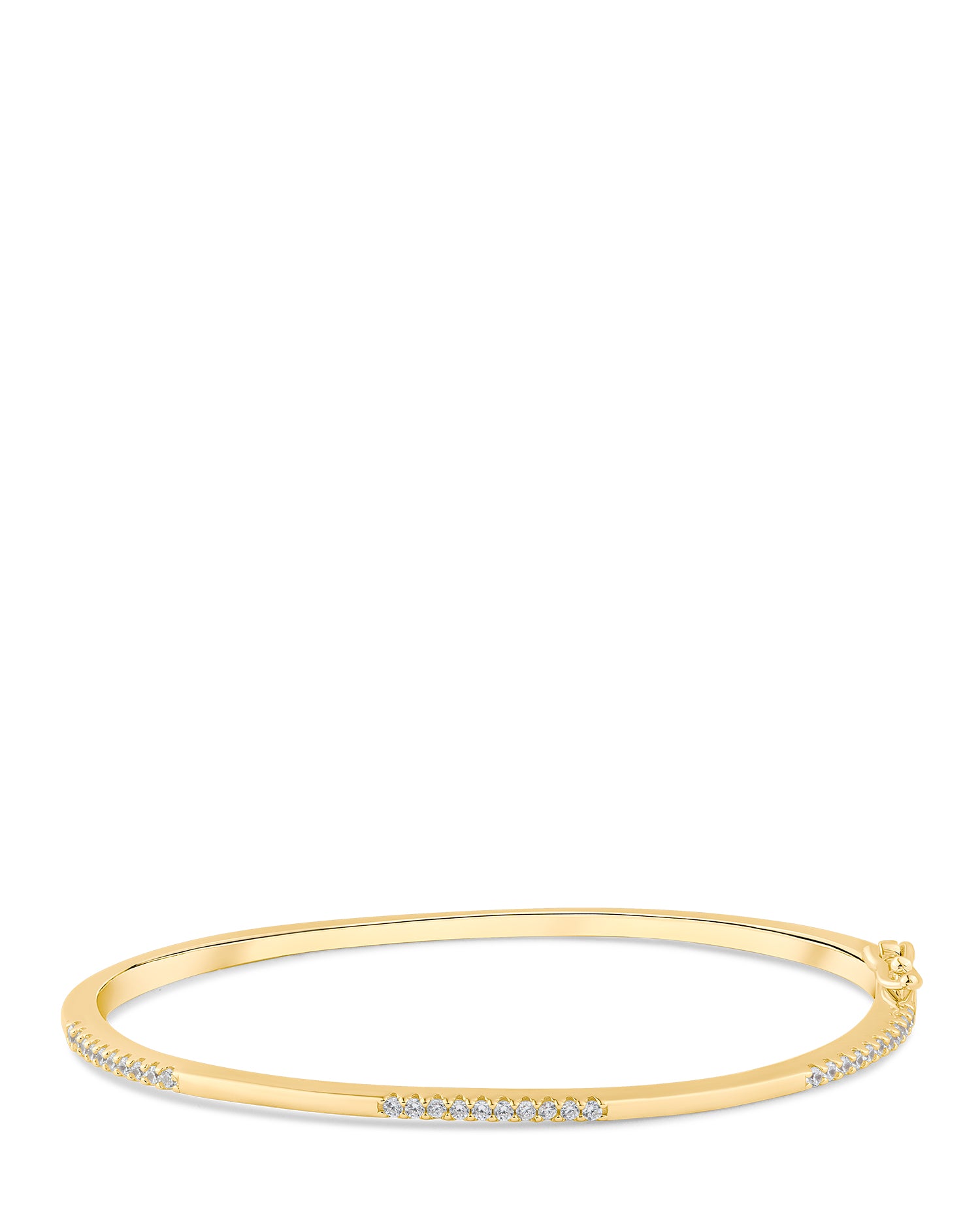 CZ Station Thin Bangle