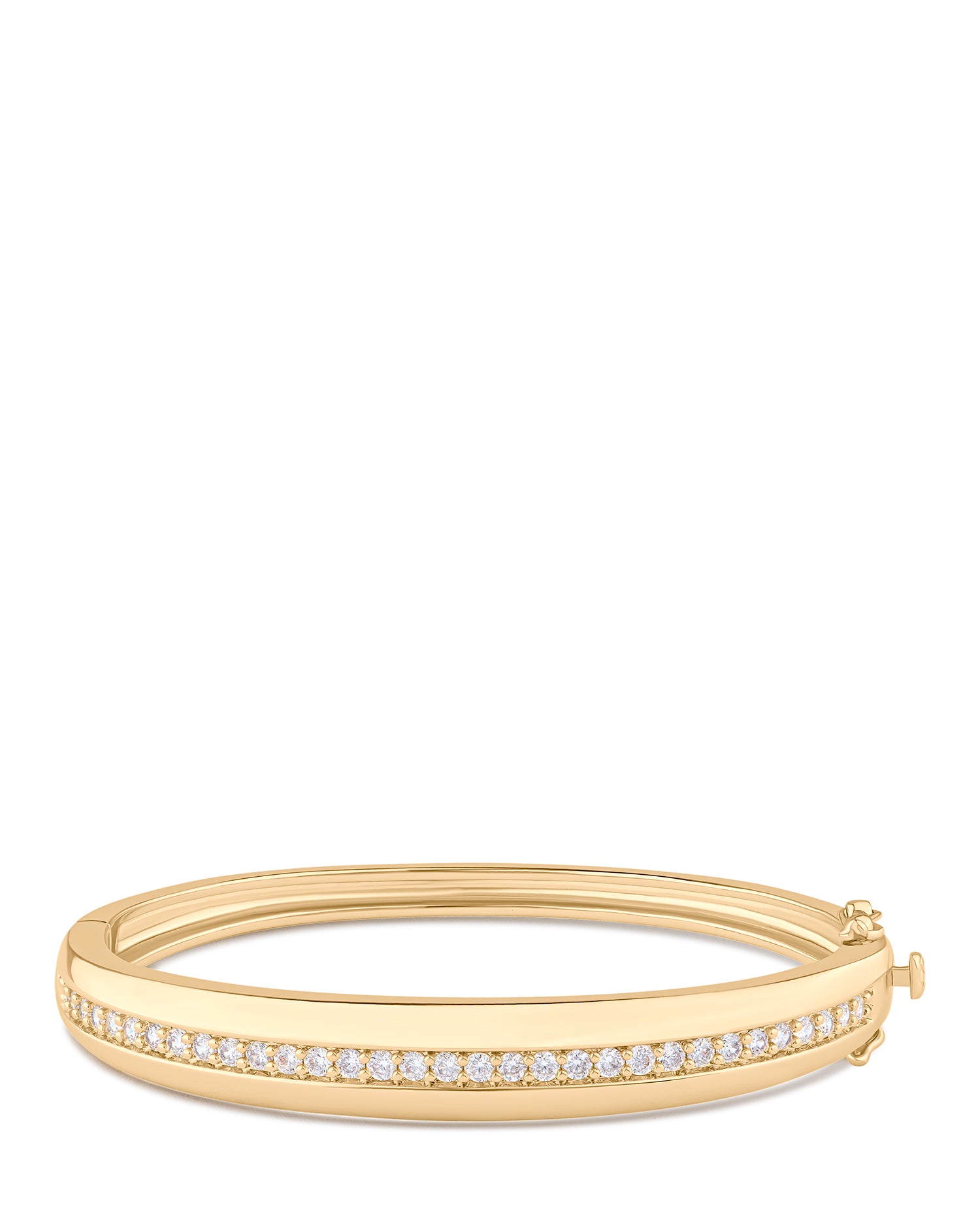 Channel Set CZ Bangle