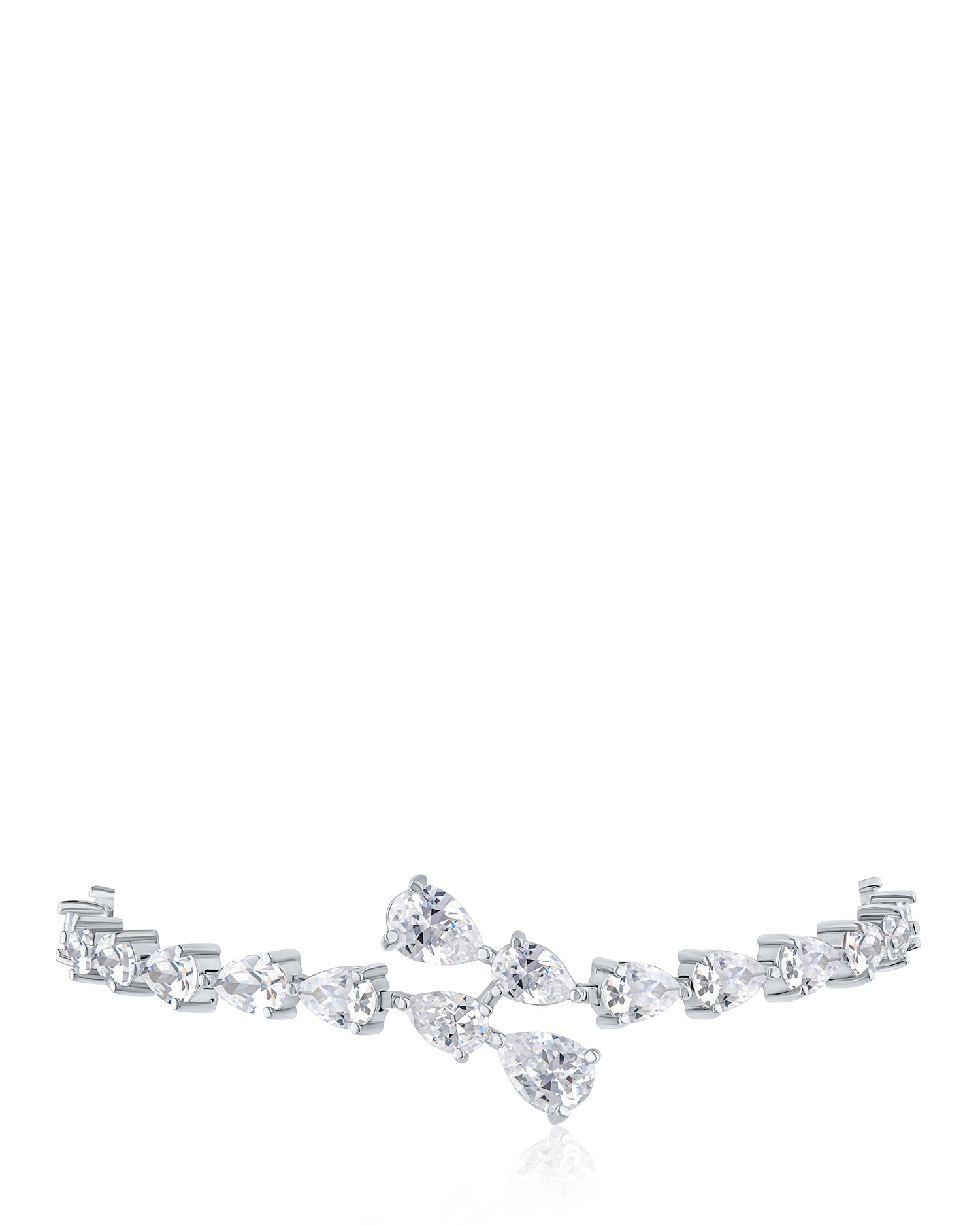 Pear CZ Bypass Bracelet