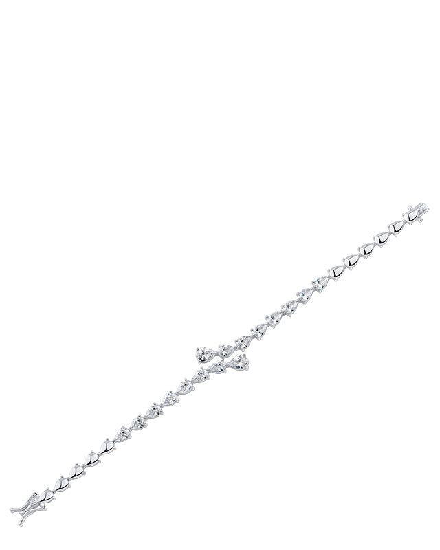 Pear CZ Bypass Bracelet