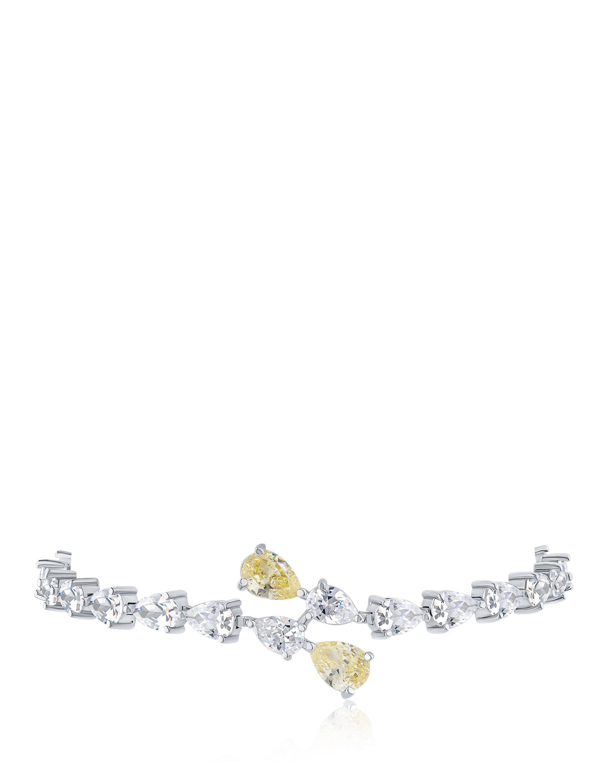 Pear CZ Bypass Bracelet