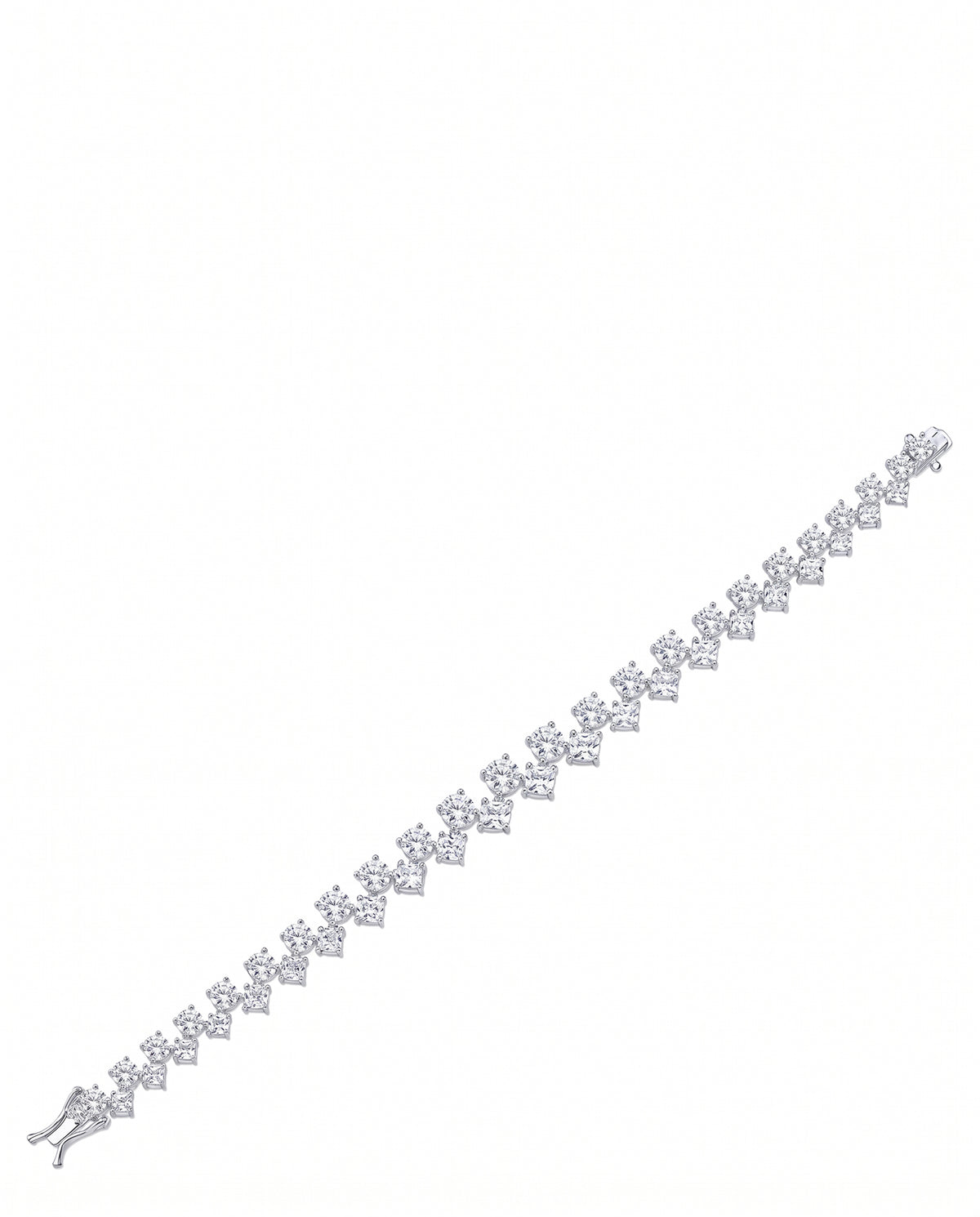 Round & Cushion CZ Tennis Bracelet