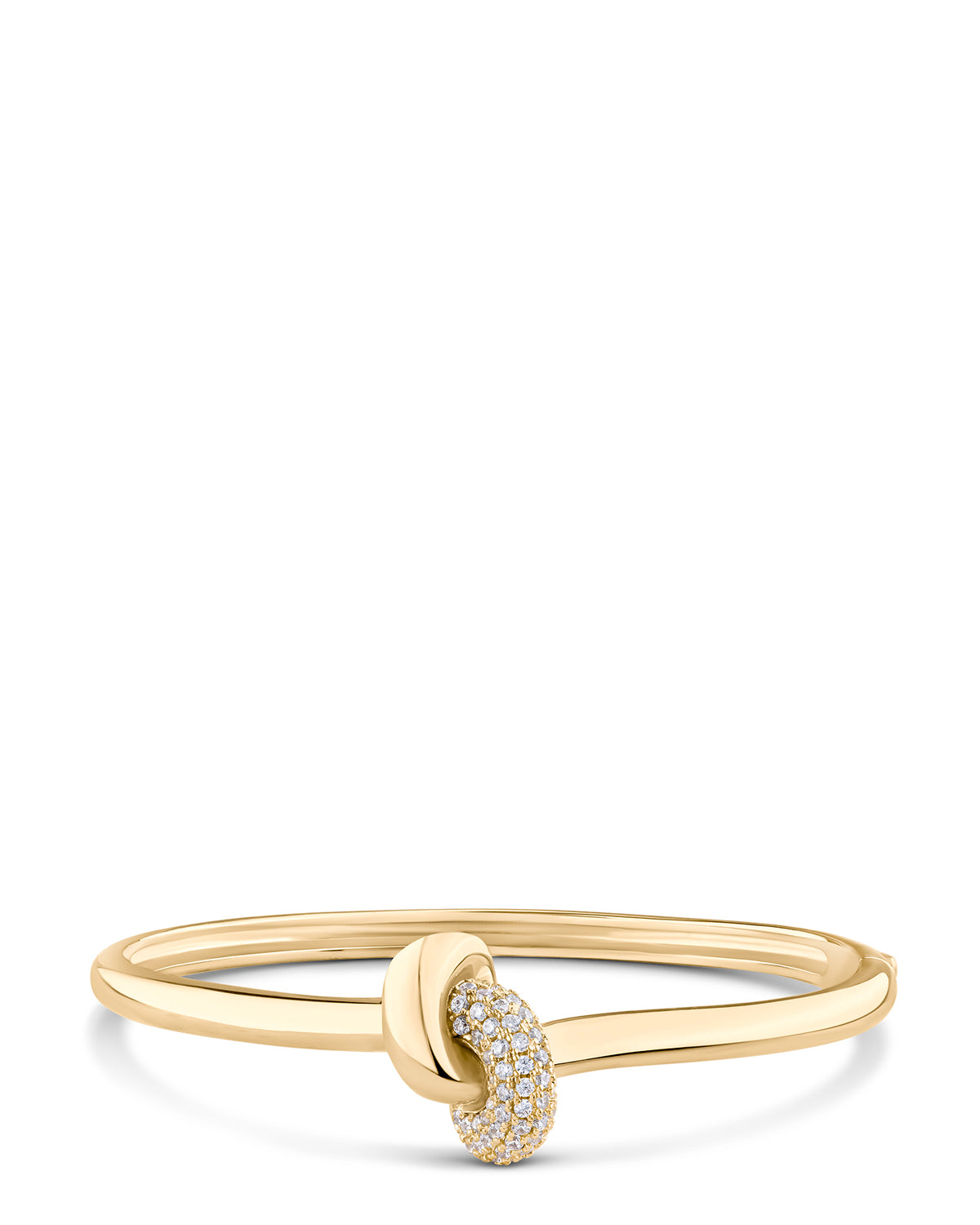 Pavé CZ Knot Bangle Bracelet