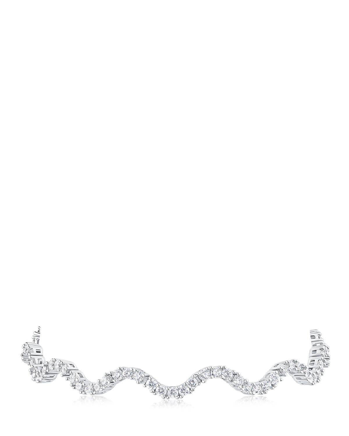 Wavy CZ Tennis Bracelet