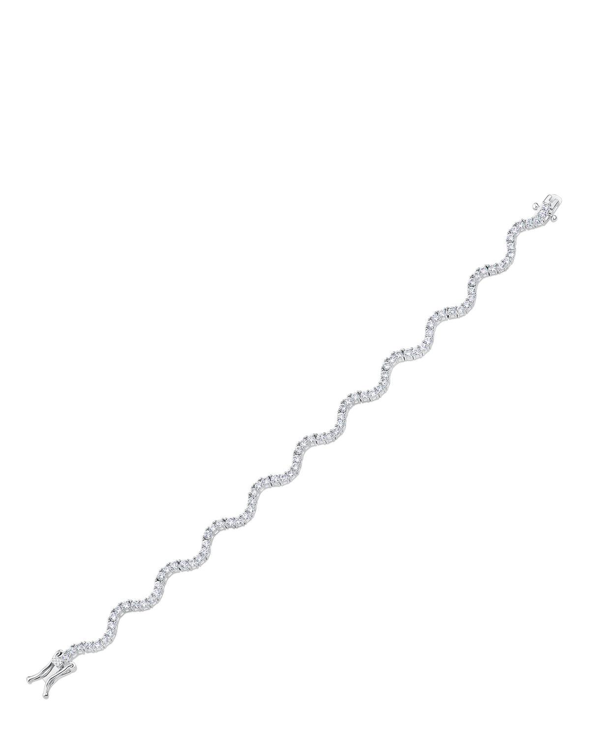 Wavy CZ Tennis Bracelet
