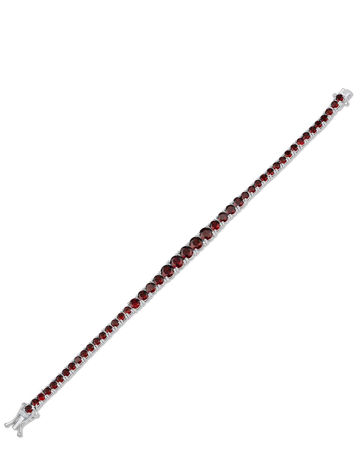 Ruby CZ Graduated Tennis Bracelet
