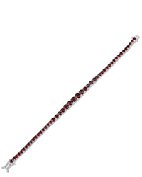Ruby CZ Graduated Tennis Bracelet