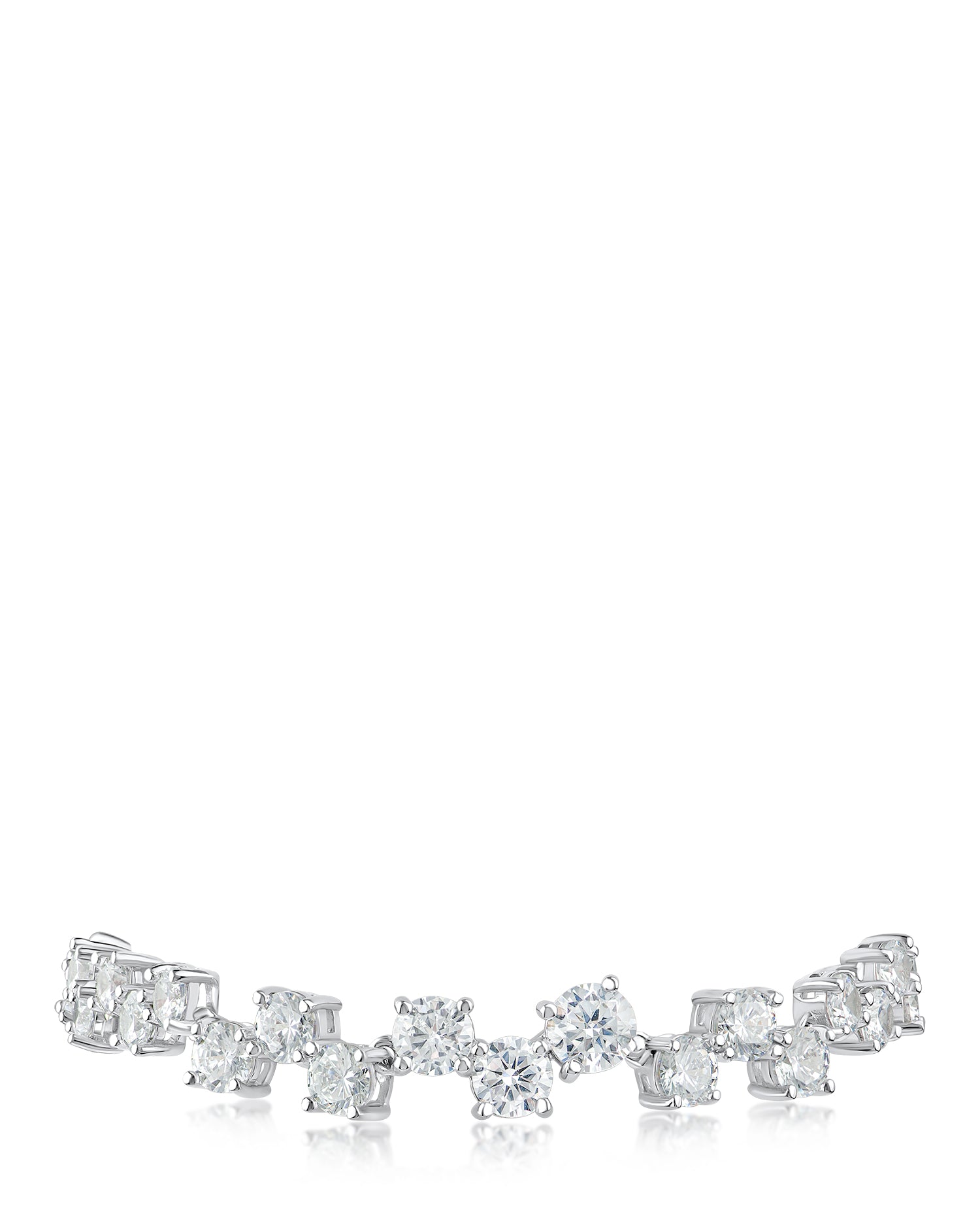 Round CZ Scattered Bracelet
