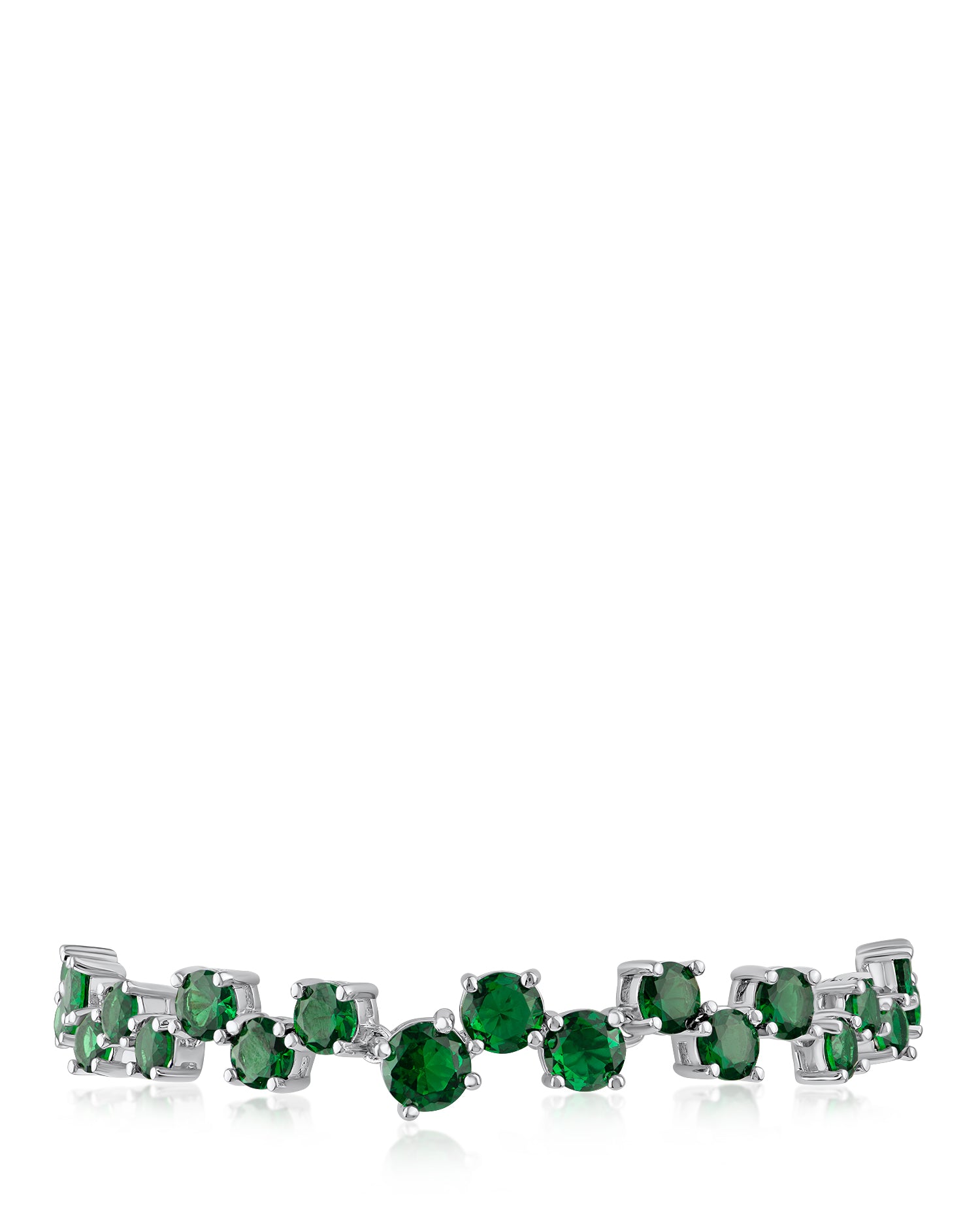 Round CZ Scattered Bracelet