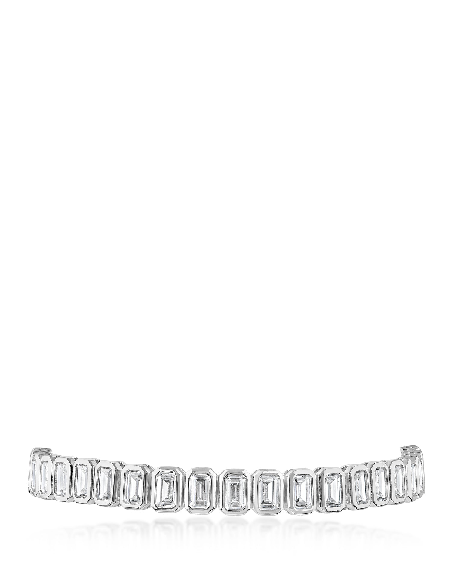 Emerald CZ Bezel Set Tennis Bracelet