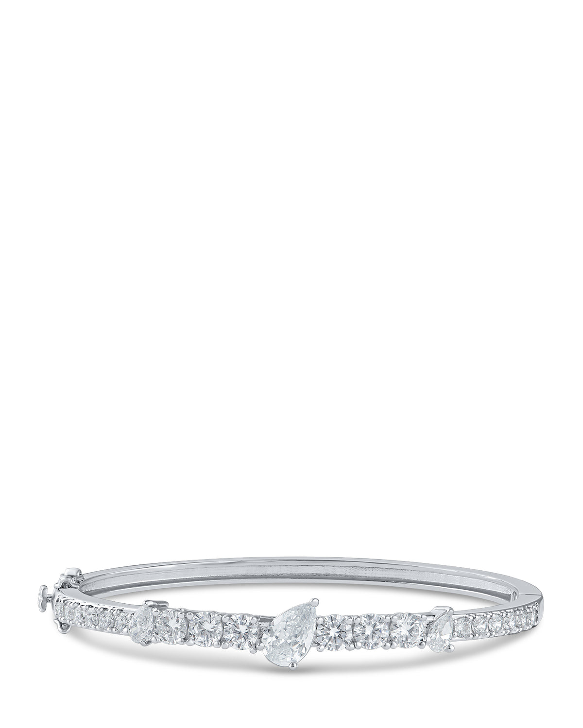 Pear Accent CZ Bangle