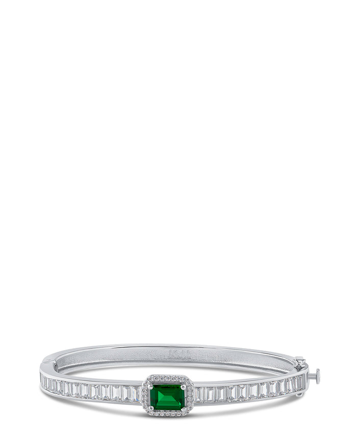 Emerald Channel Set CZ Bracelet
