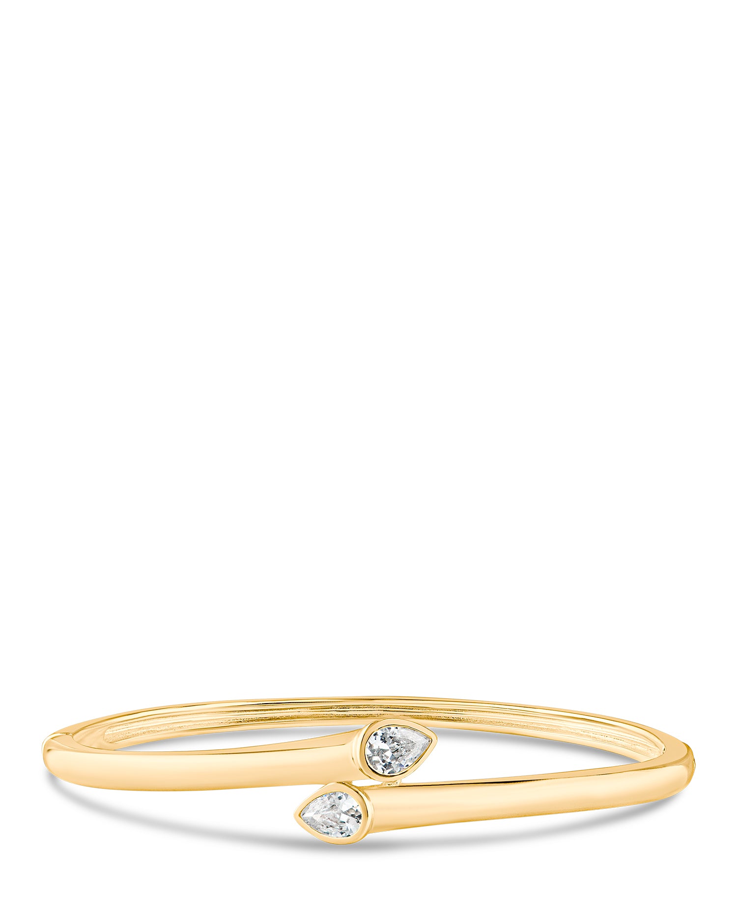 Pear CZ Crossover Bangle