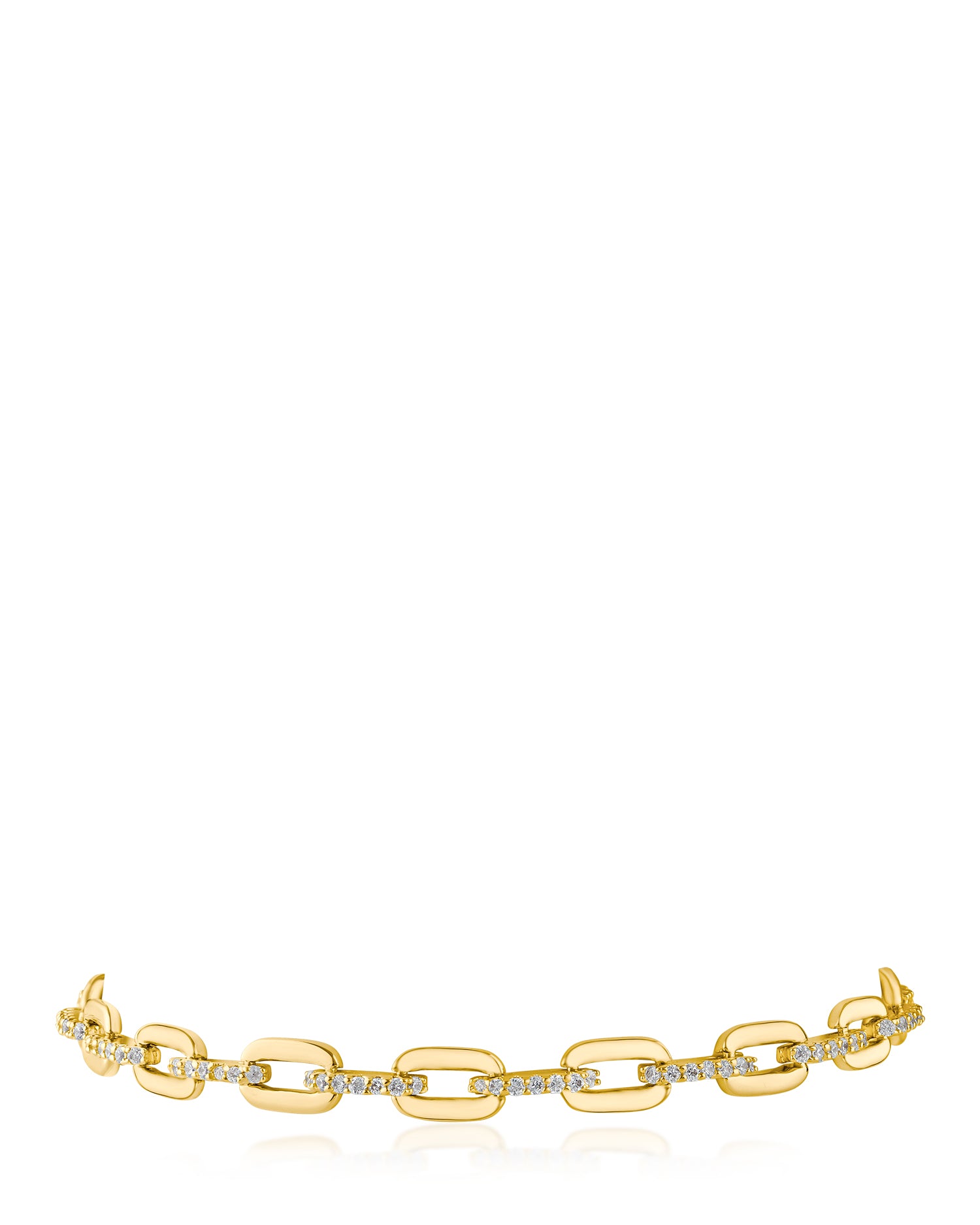アクセサリー 18k High quality / cz u linked bracelet Delicate Link Bracelet