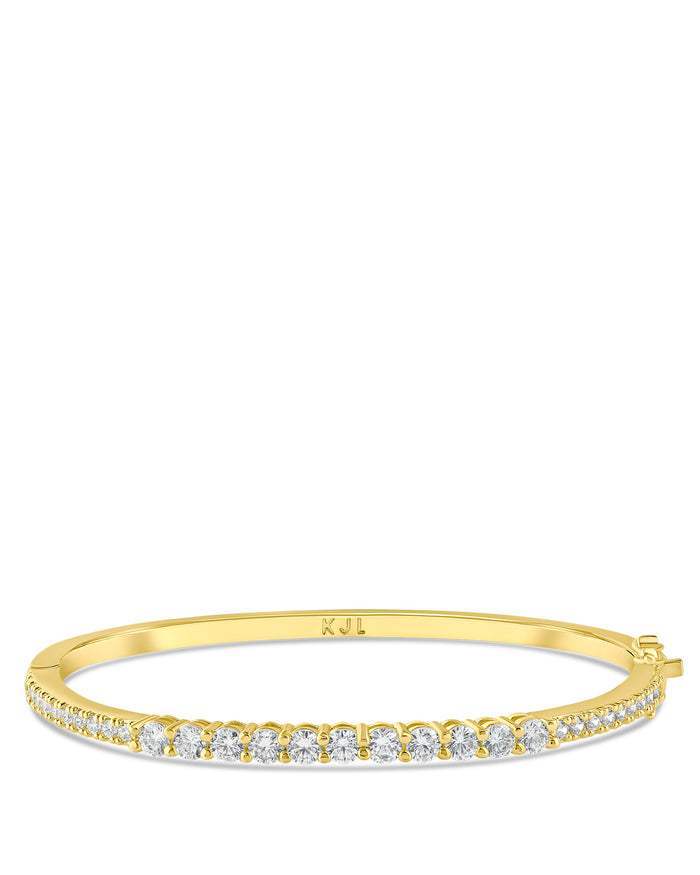 Graduated Round CZ Bangle