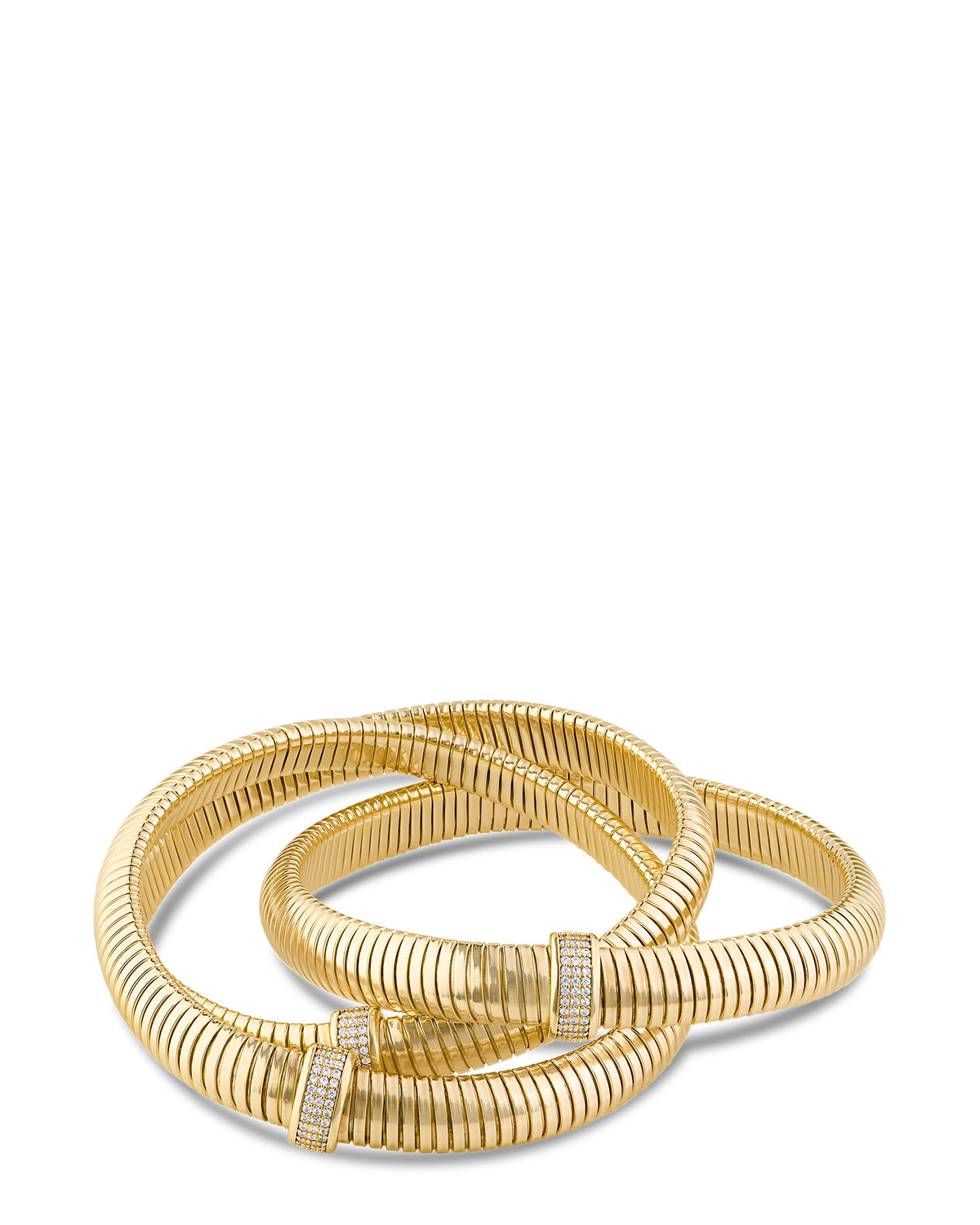 Triple Coil Pavé CZ Bracelet