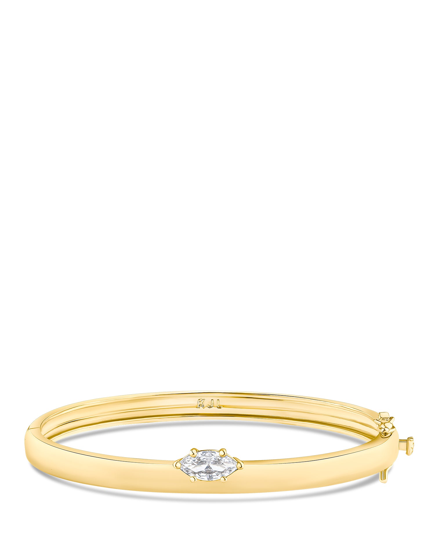 Marquise CZ Hinged Bangle