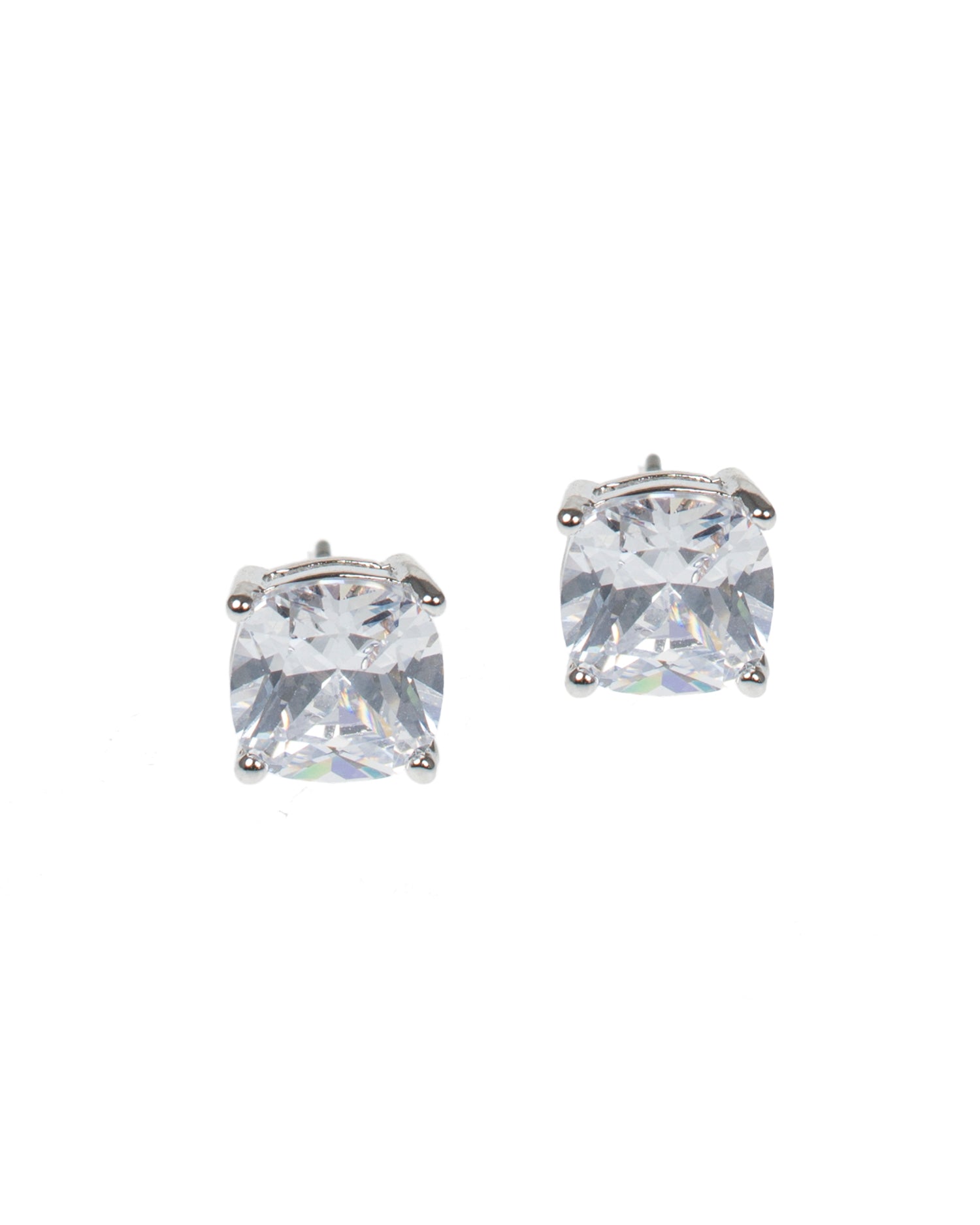 Cushion CZ Stud Earrings