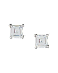 Asscher Stud Post Earrings