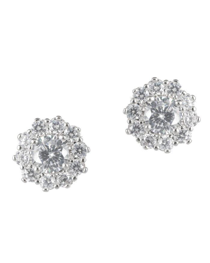 Round CZ Stud Earrings