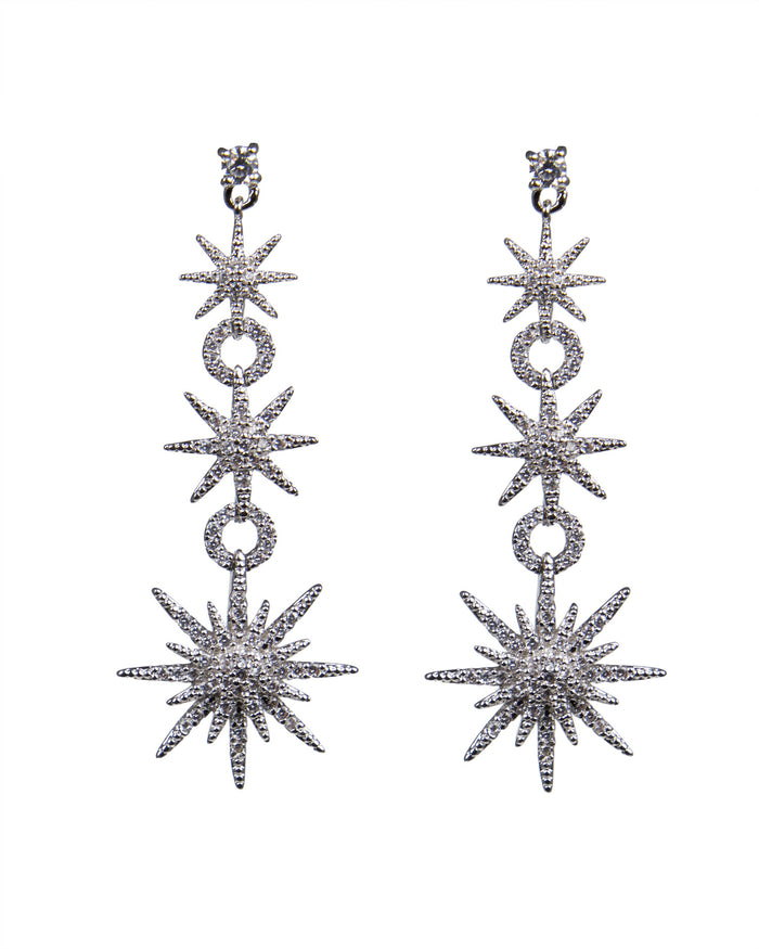 Pave Starburst Earrings