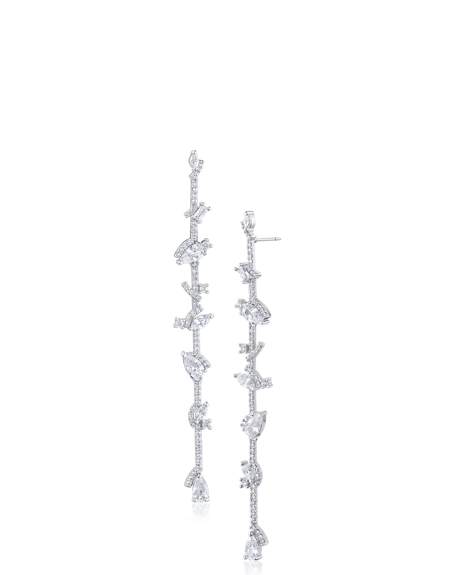 Multi CZ Drop Earrings
