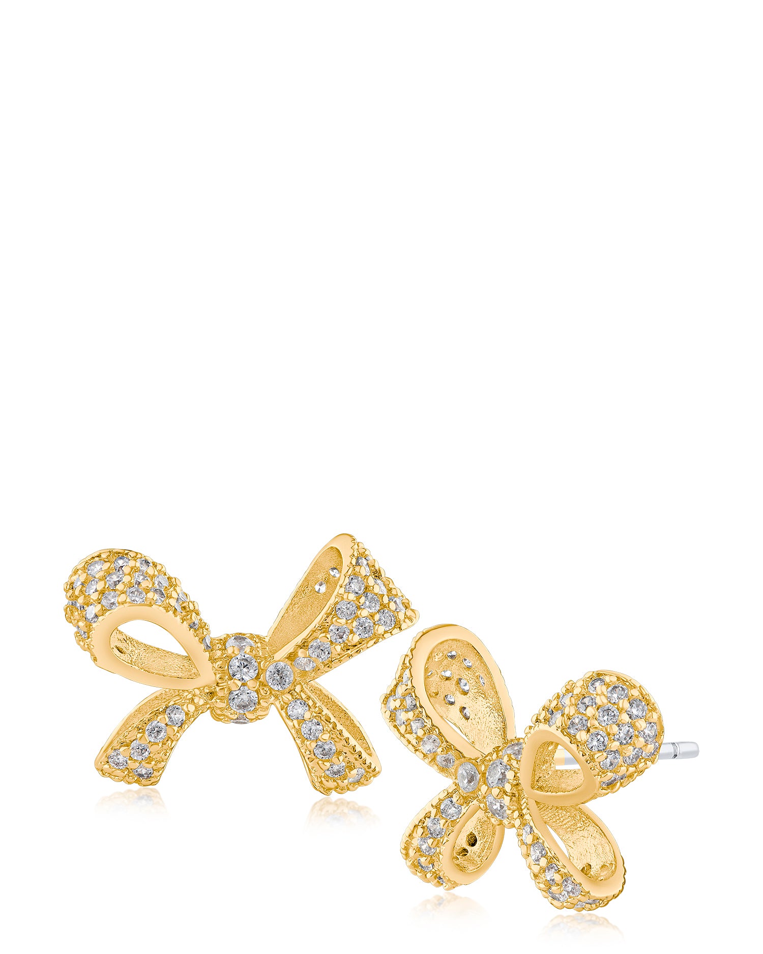 Pave Bow Earrings