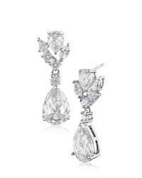 Multi Shape CZ Drop Earrings