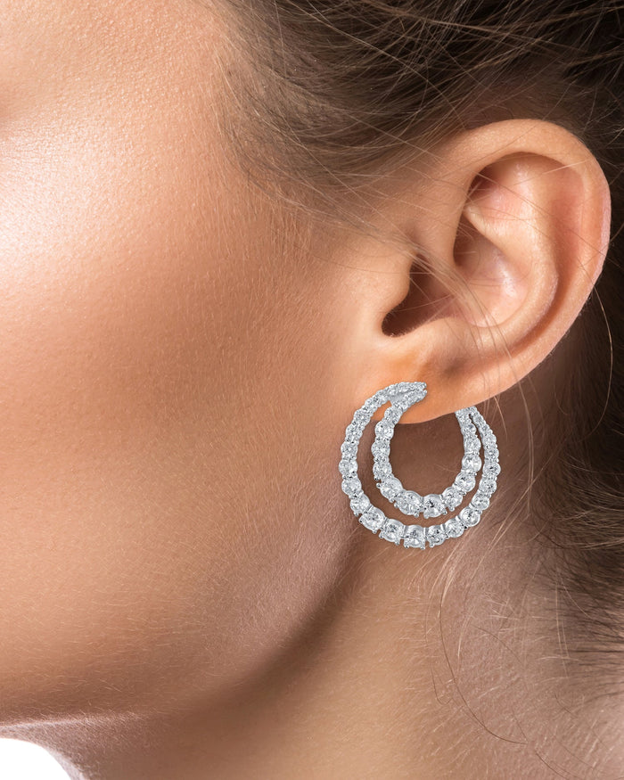 Double Open Circle Earrings