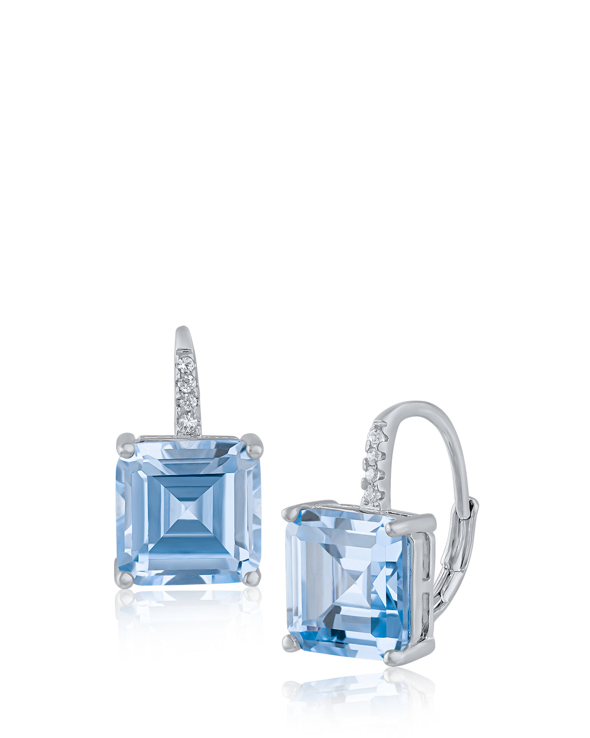 Asscher CZ Drop Ear