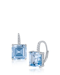 Asscher CZ Drop Ear