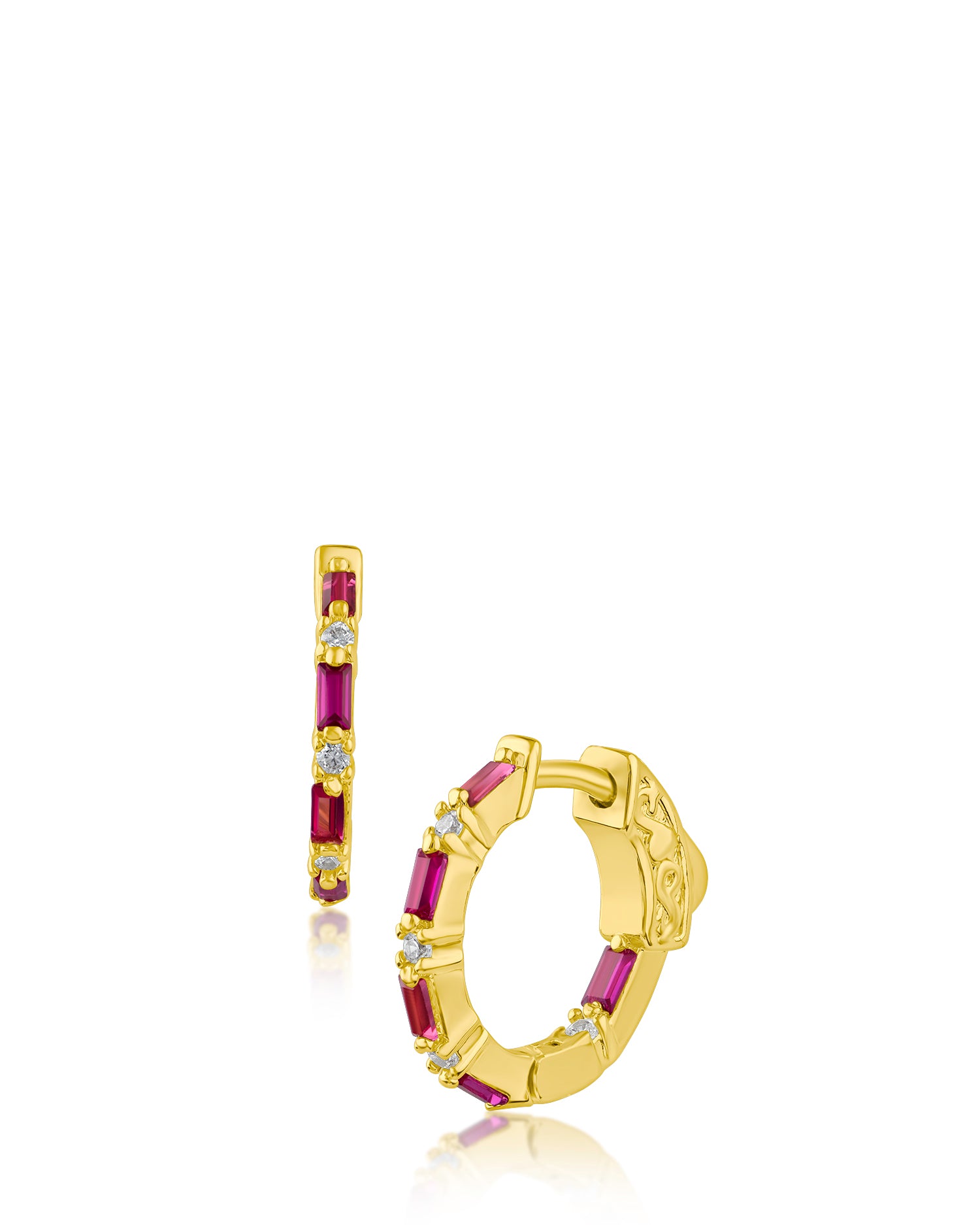 Mini Baguette Huggie Hoop