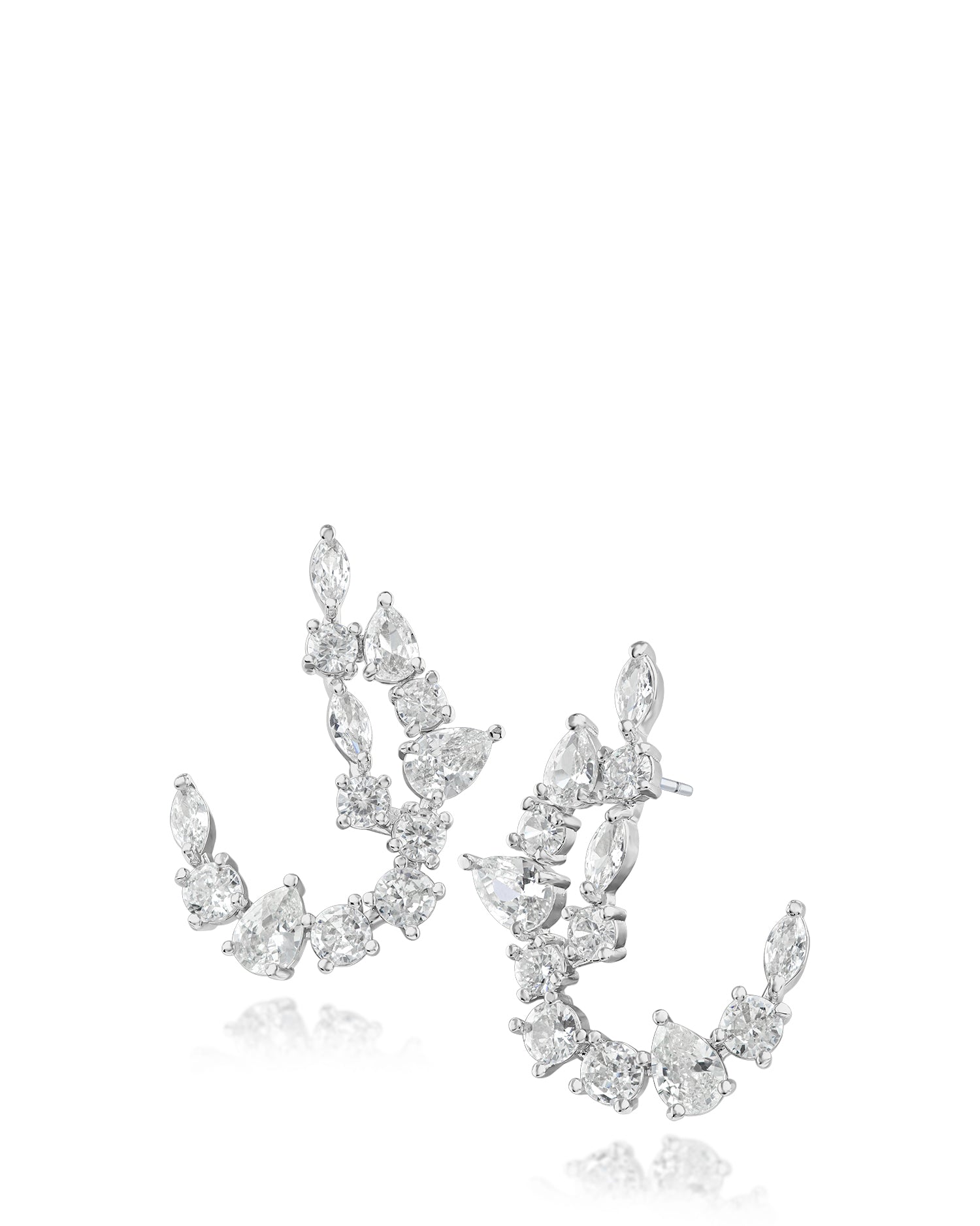 Multi-Shape CZ Drop Earrings