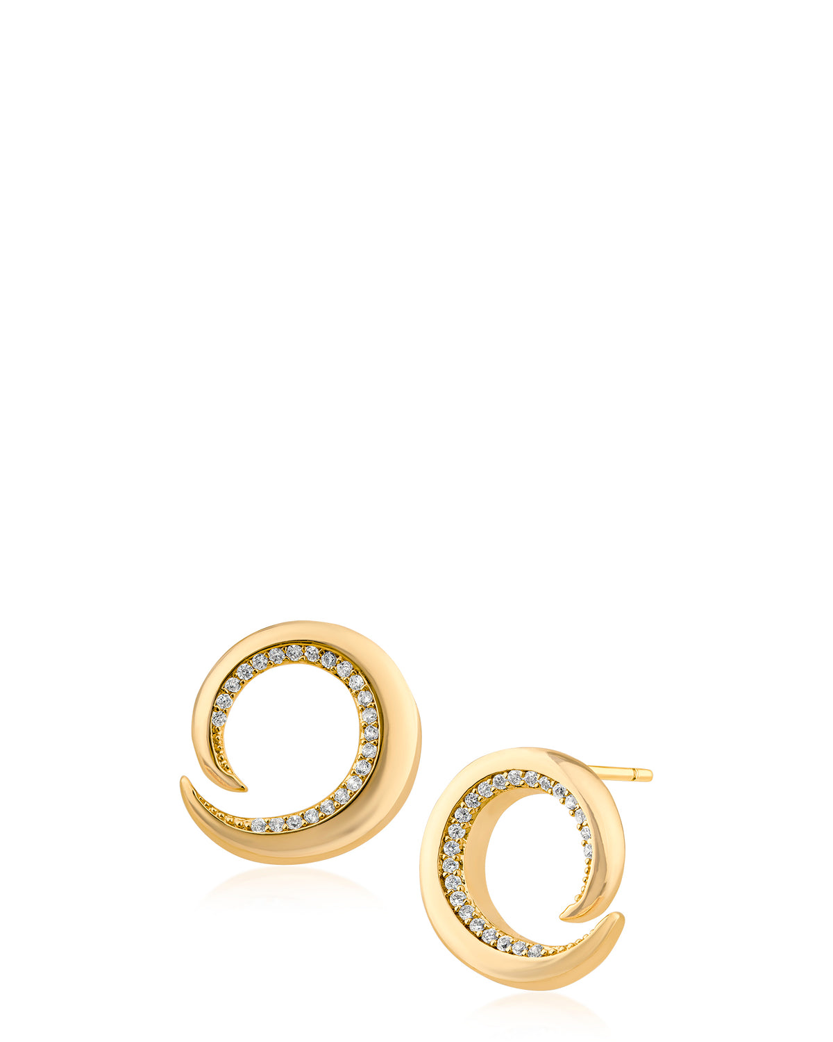 Petite Pavé Swirl Stud Earrings