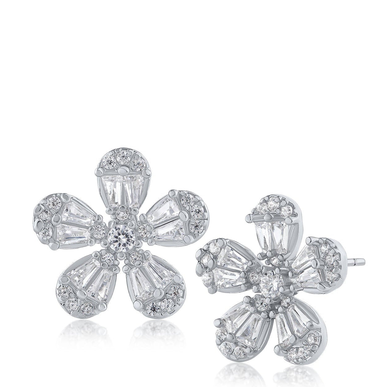 CZ Bloom Stud Earrings