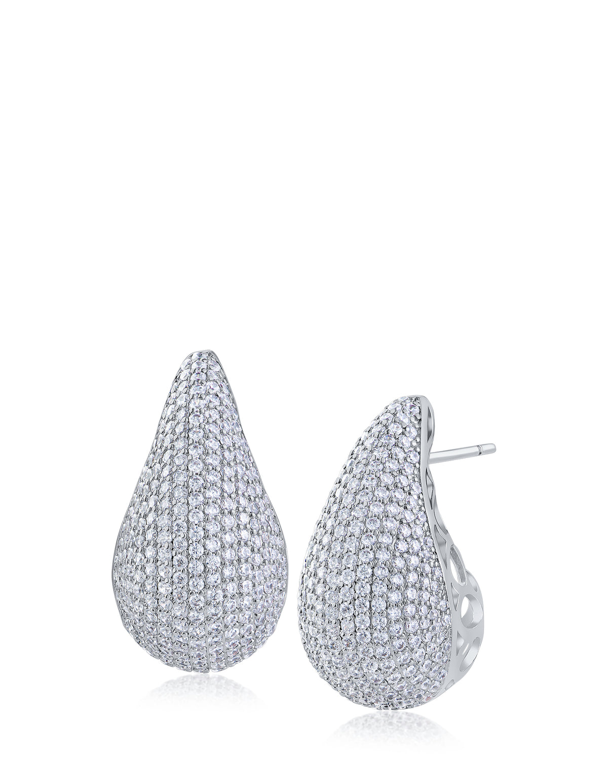 Pave Teardrop Earrings
