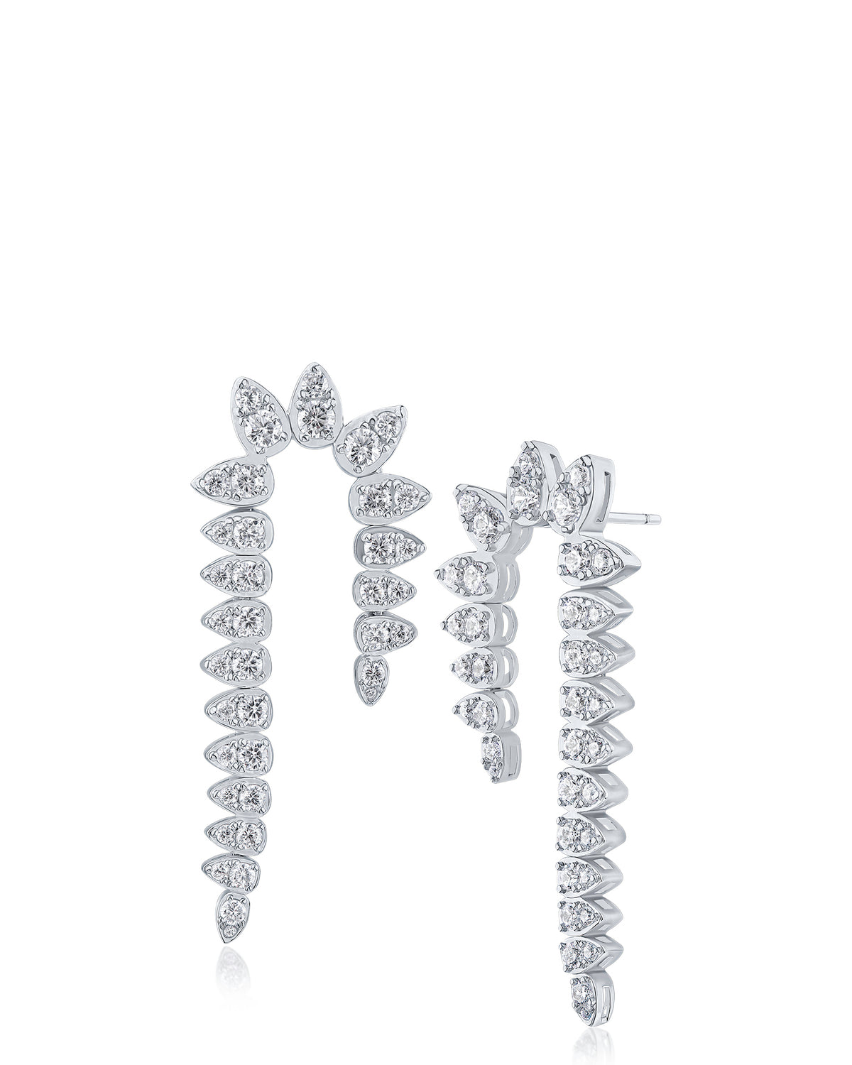 Pear CZ U Shape Earrings