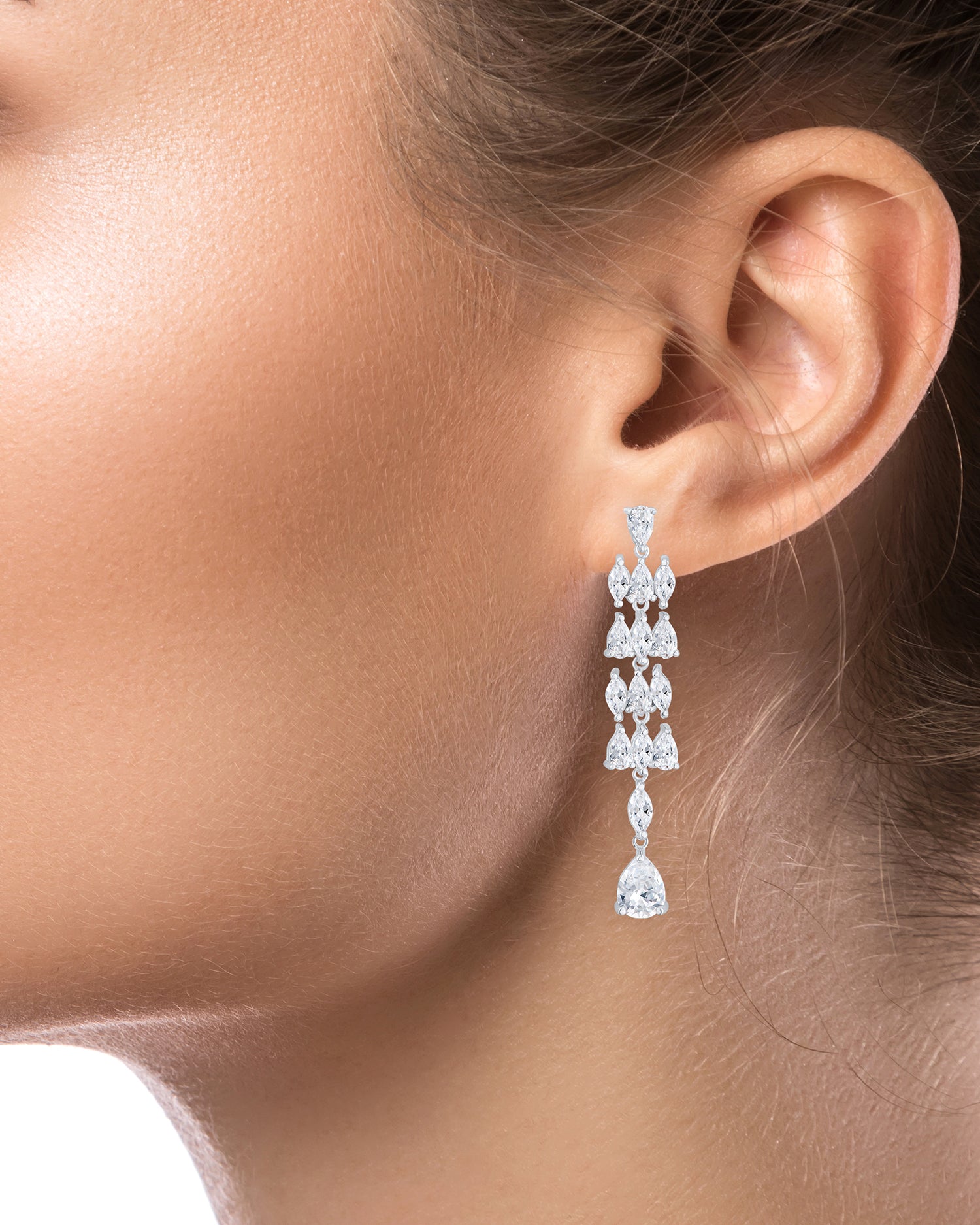 Marquise Cascade CZ Drop Earrings