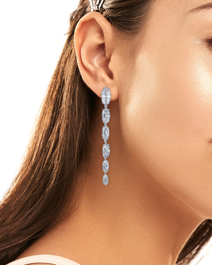 Graduated Marquise CZ Drop Earrings