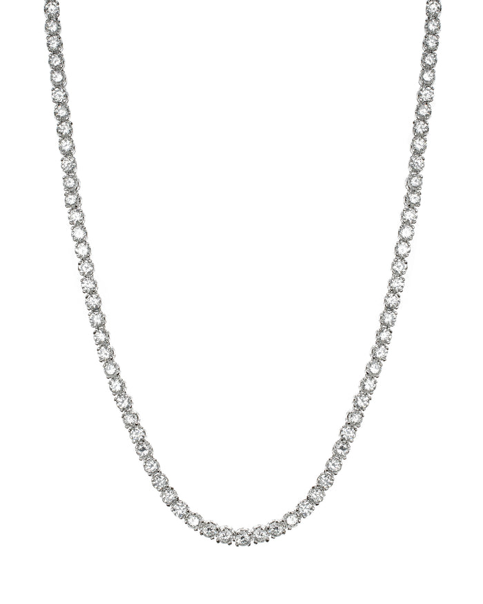 Round CZ Tennis Necklace