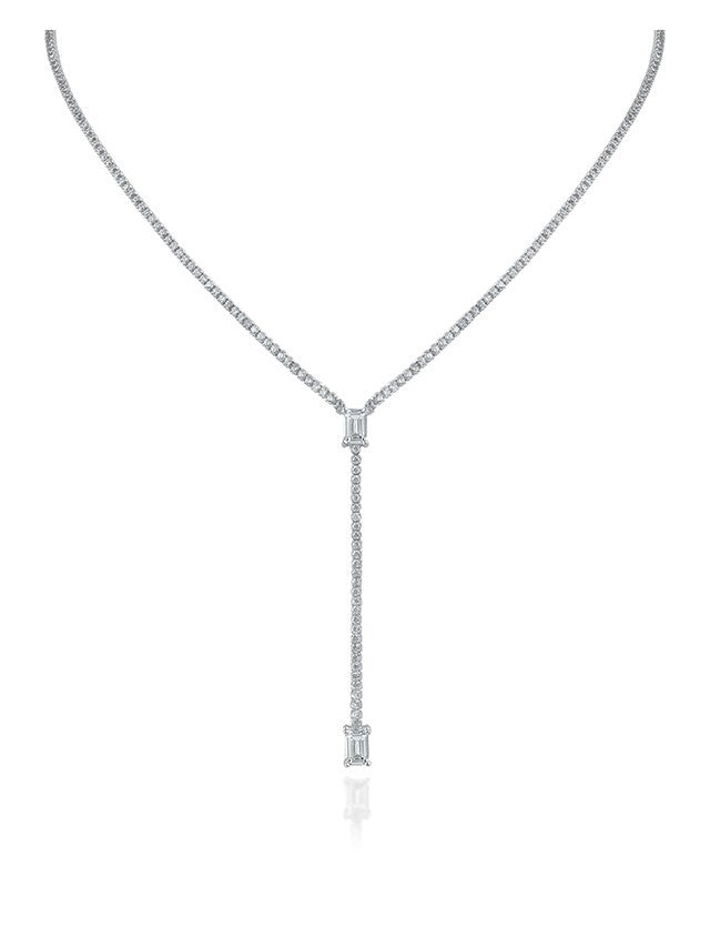 Round CZ Y-Necklace