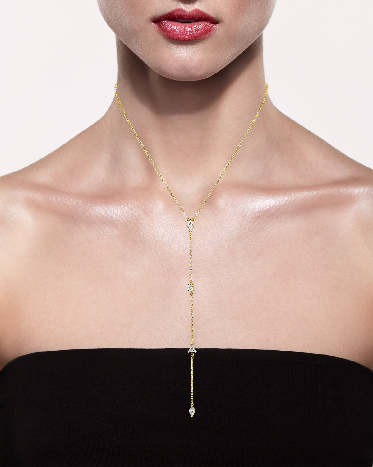 Multi CZ Y-necklace
