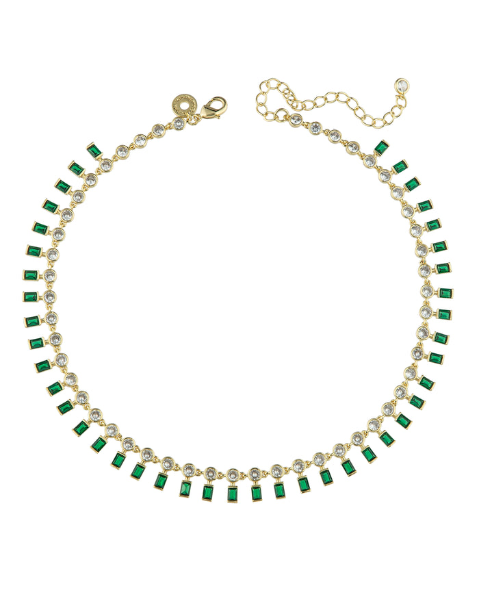 Emerald Baguette Necklace