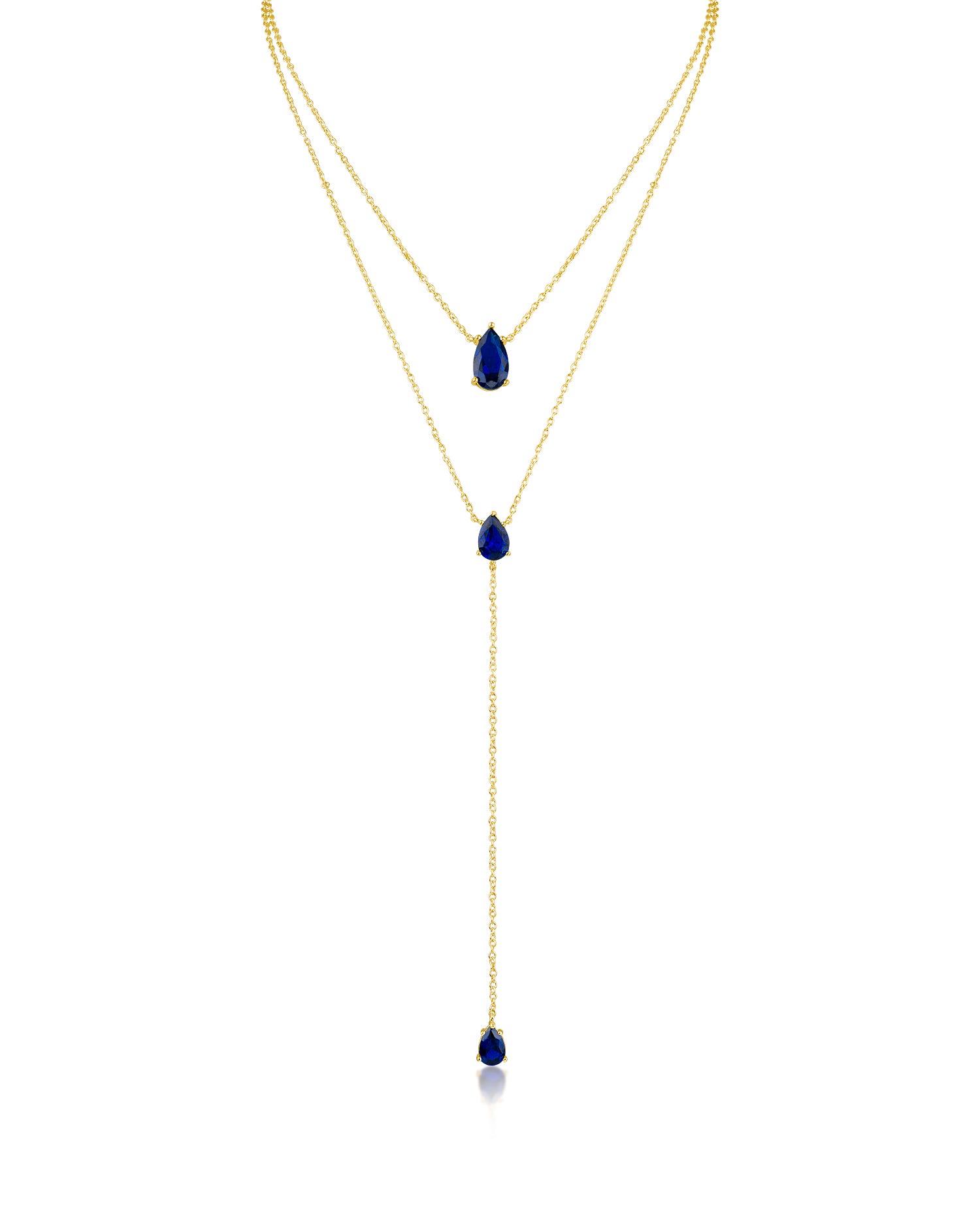 Pear CZ Y-Necklace