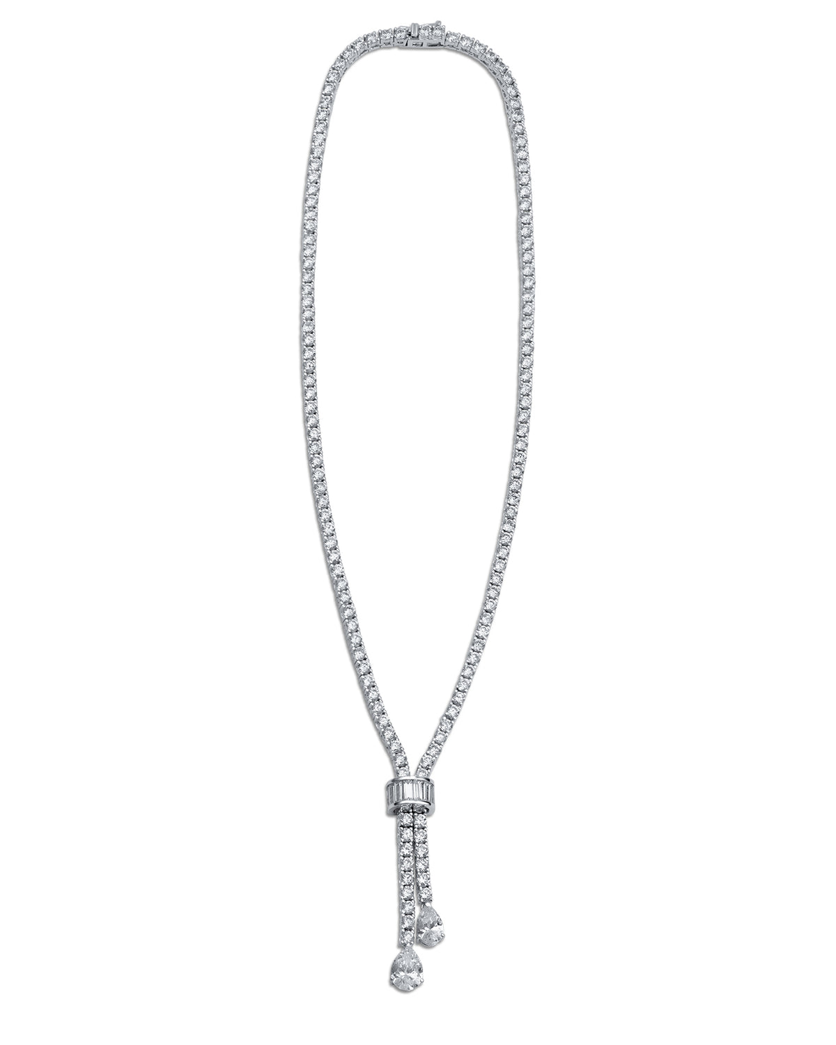 Deco CZ Y-Drop Necklace