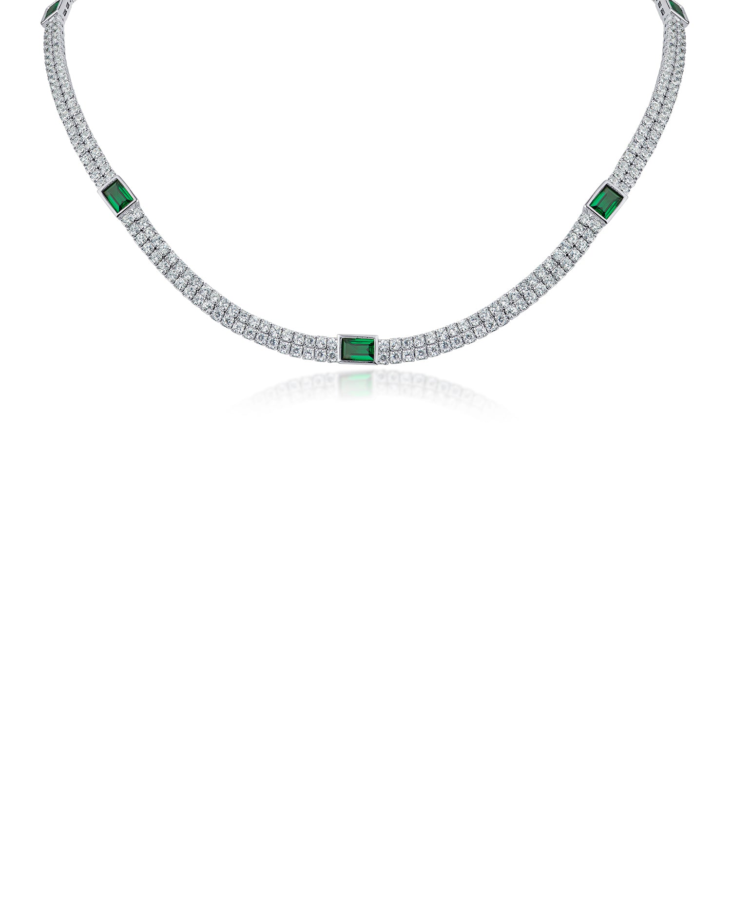 Emerald Station CZ Tennis Necklace