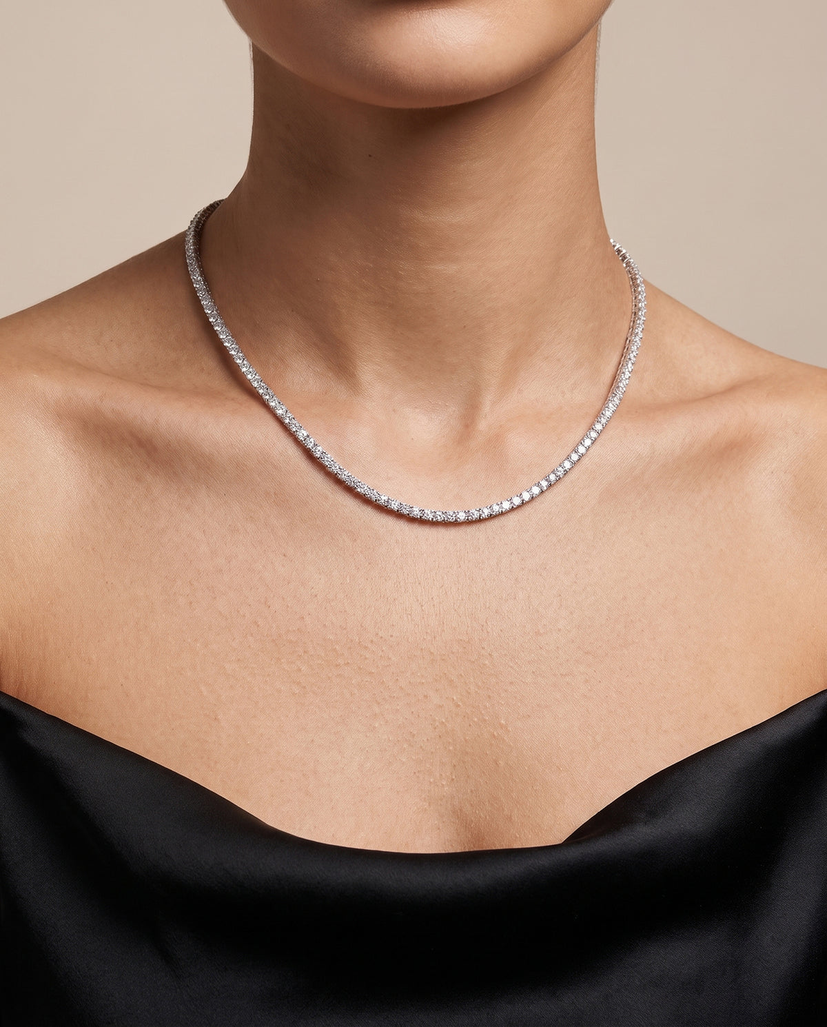2mm Round Tennis Necklace