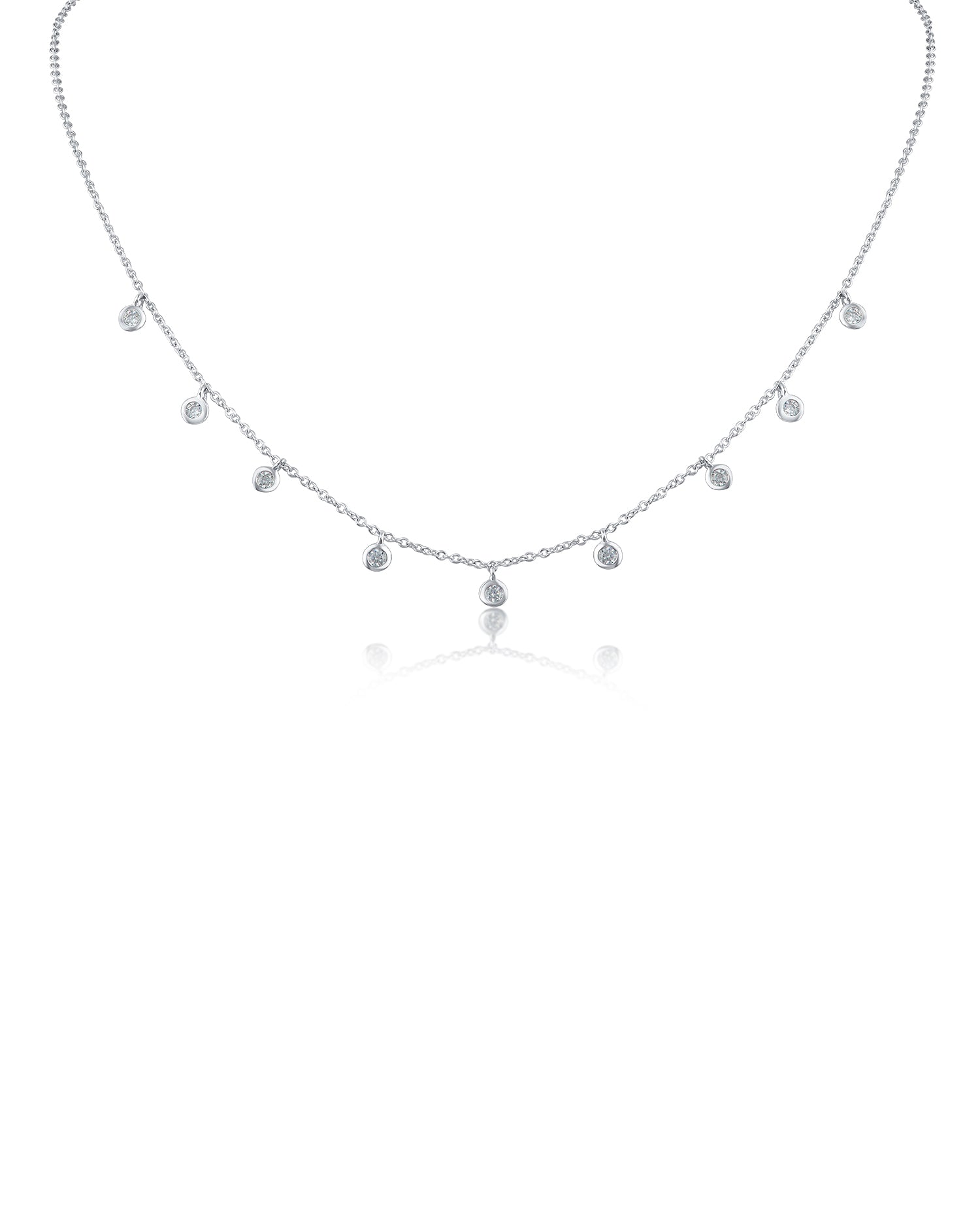 Round CZ Dangle Necklace