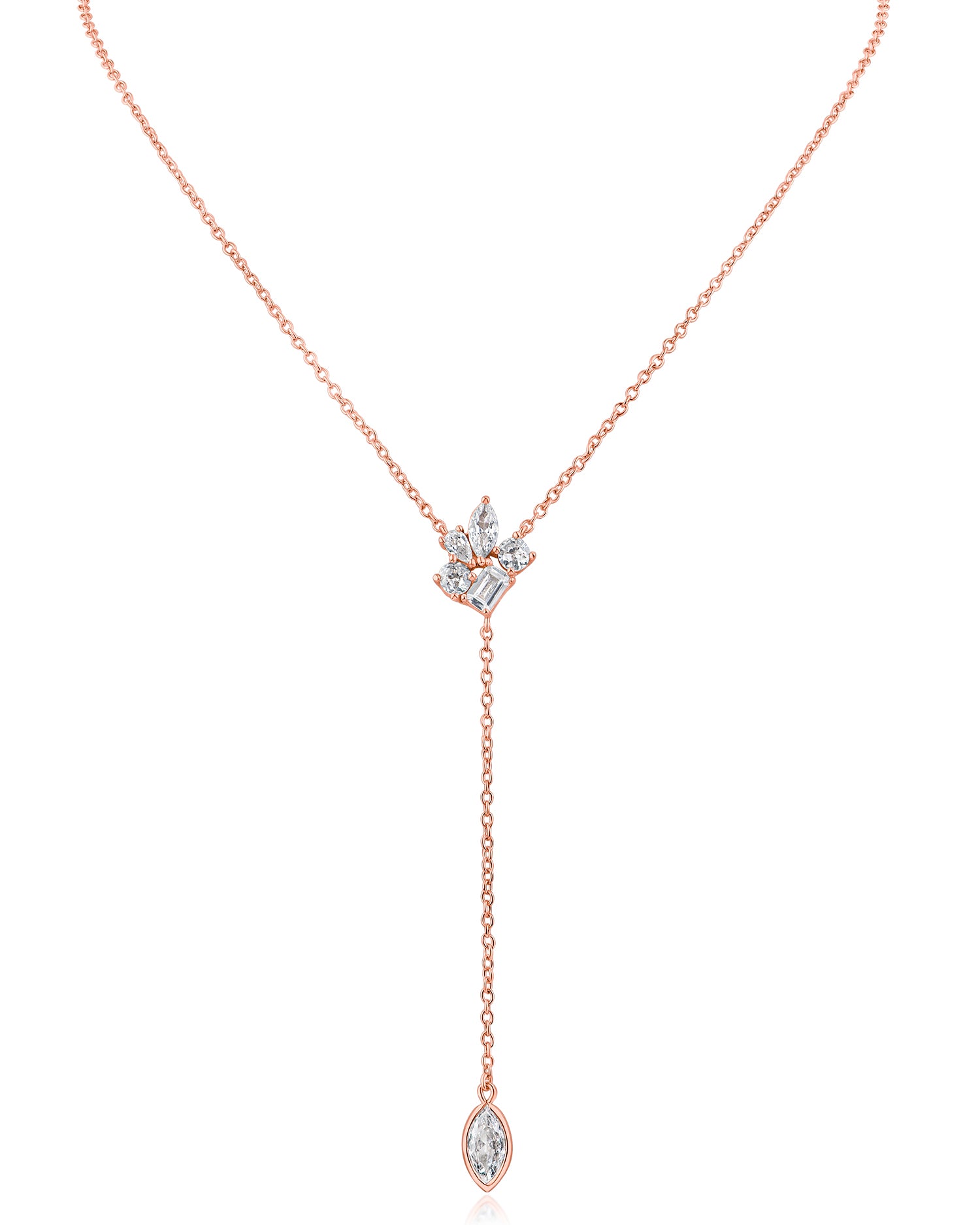 Multi CZ Drop Necklace