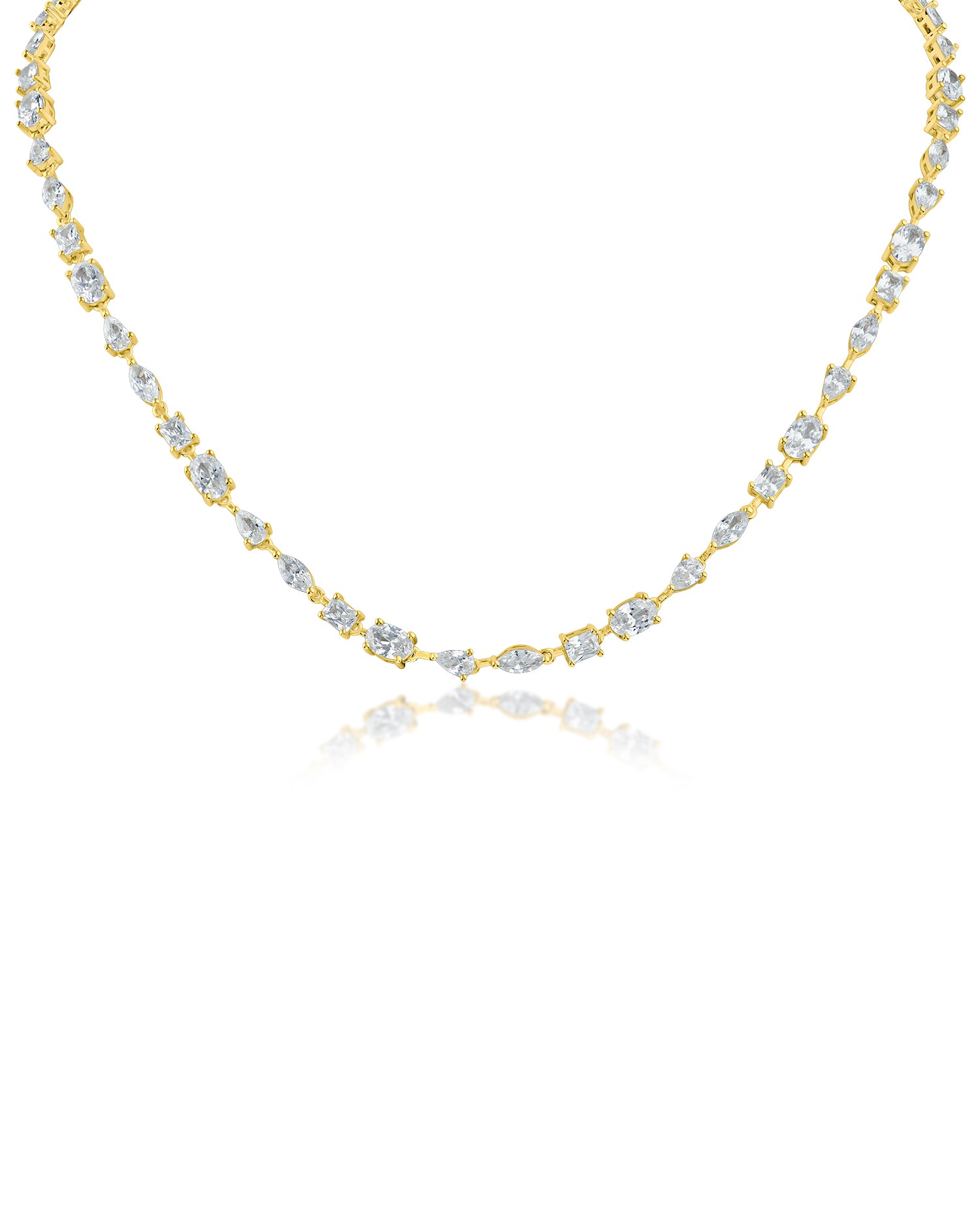 Multi Shape CZ Necklace